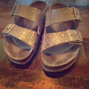 Birkenstock white silver